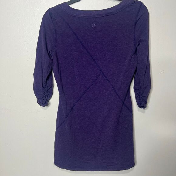 Athleta Shiva Tee Tunic Nightshade Purple Heat Sz S - Picture 10 of 11